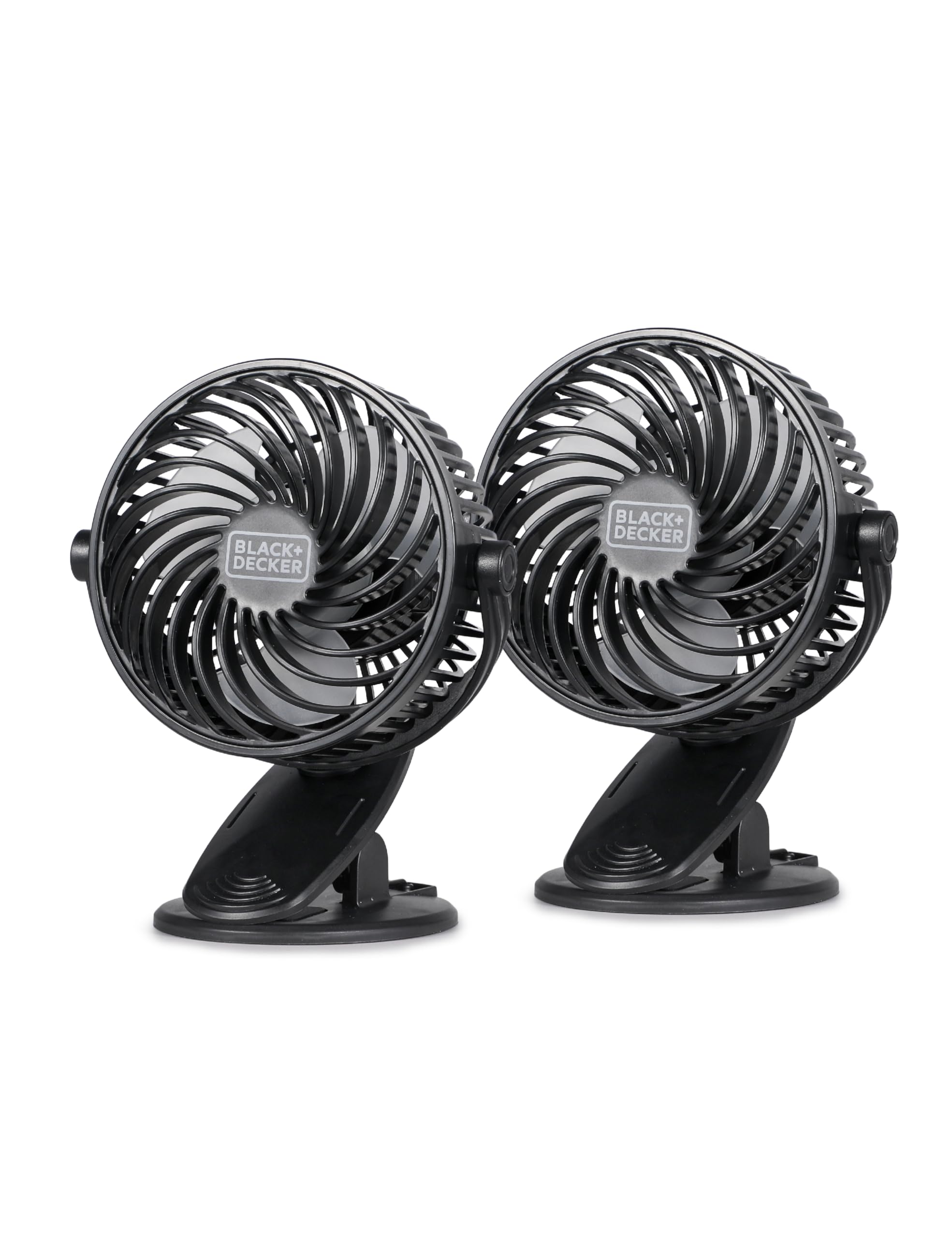 BLACK+DECKER 4" Multi-Mode Desk & Clip Fan Twin-Pack